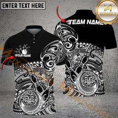 Maxcorners Bowling Tribal Strike Multicolor Customized Name, Team Name 3D Shirts