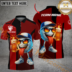 Maxcorners Golf Cool Ball Beer Multicolor Customized Name, Team Name 3D Shirts
