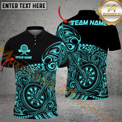 Maxcorners Darts Tribal Wave Multicolor Customized Name, Team Name 3D Shirts