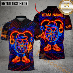Maxcorners Darts Neon Dartboard Champion Multicolor Customized Name, Team Name 3D Shirts