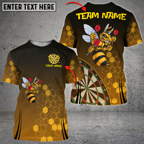 Maxcorners Darts Bee Dartboard Personalized Name 3D Unisex Shirt