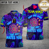 Maxcorners Darts That One Dart That Just Hates You Neon Style Personalized Name 3D Unisex Shirt