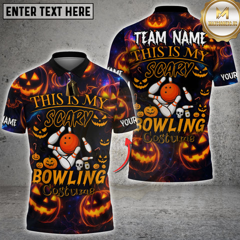 Maxcorners Bowling This Is My Scary Halloween Bowling Costume Personalized Name 3D Unisex Shirt