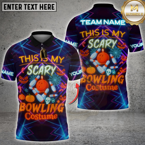 Maxcorners Bowling Scary Halloween Costume Personalized Name 3D Unisex Shirt