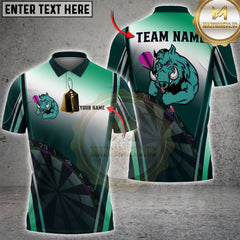 Maxcorners Darts Bull Dartboard Gradient Multicolor Customized Name, Team Name 3D Shirts