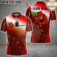 Maxcorners Darts Bull Dartboard Gradient Multicolor Customized Name, Team Name 3D Shirts