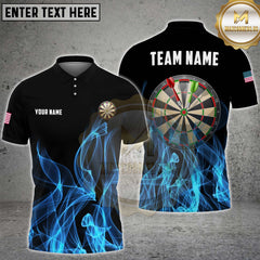 Maxcorners Darts Fire Flames Multicolor Customized Name, Team Name 3D Shirts