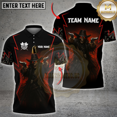 Maxcorners Darts Dark Cowboy Dual Guns Multicolor Customized Name, Team Name 3D Shirts