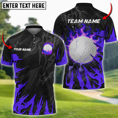 MaxCorners Customized Name Break The Darkness Golf Multicolor Option Custom 3D Polo Shirt