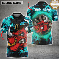 Maxcorners Fire Bull Darts Multicolor Customized Name, Team Name 3D Shirts