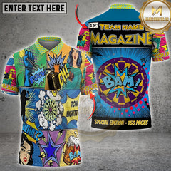 Maxcorners Darts Comic Blast Multicolor Customized Name, Team Name 3D Shirts