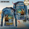 Maxcorners Fishing Seawave Stinky Finger Smoking Beer Custom Name & Team Name 3D Shirts