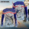 Maxcorners Fishing American Anchor Compass Lighthouse Graphic Custom Name & Team Name 3D Shirts