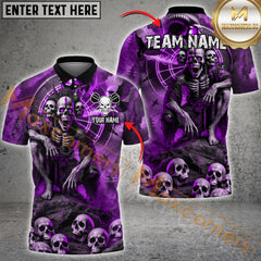 Maxcorners Darts Gothic Skeleton Multicolor Options Personalized Name, Team Name 3D Shirt