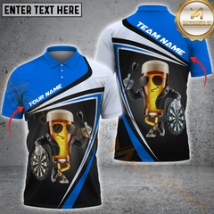 Maxcorners Darts Funny Beer Multicolor Options Personalized Name, Team Name 3D Shirt