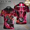 Maxcorners Ball 8 Fantasy Knight Thunder Lightning Pattern Billiard Jersey Multicolor Options Personalized Name, Team Name 3D Polo ShirT