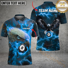 Maxcorners Billiard Ball 8 Hawk Fire Multicolor Personalized Name, Team Name 3D Shirt