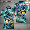 Maxcorners Billiard Lightning Shark 9-Ball Multicolor Customized Name, Team Name 3D Shirt