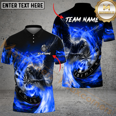 Maxcorners Death Angle Skull Darts Jersey Multicolor Option Customized Name, Team Name 3D Polo Shirt