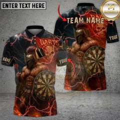 Maxcorners Darts Spartan Warrior Multicolor Customized Name, Team Name 3D Shirts