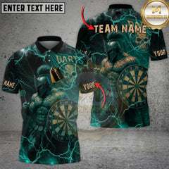 Maxcorners Darts Spartan Warrior Multicolor Customized Name, Team Name 3D Shirts