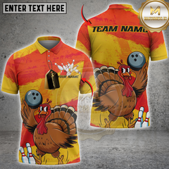 Maxcorners Turkey Strike Bowling Personalized Name, Team Name Unisex 3D Shirt