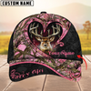 Maxcorners Deer Hunting The Best Love Deer Country Girls Pattern Multicolor Personalized Name 3D Cap