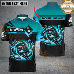 Maxcorners Funny Ball Angry Bowling Jersey Multicolor Options Personalized Name, Team Name 3D Shirt