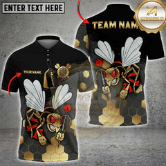 Maxcorners Darts Bee Golden Personalized Name 3D Unisex Shirt