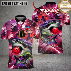 Maxcorners Storm Shark Bowling Multicolor Customized Name, Team Name 3D Shirts