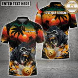 Maxcorners Bowling Gorilla Strike Multicolor Customized Name, Team Name 3D Shirts