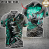 Maxcorners Bowling Fire Skull Multicolor Customized Name, Team Name 3D Shirts