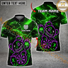 Maxcorners Darts Neon Crazy Bear Multicolor Personalized 3D Shirt