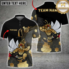 Maxcorners Darts Bee Golden Personalized Name 3D Unisex Shirt