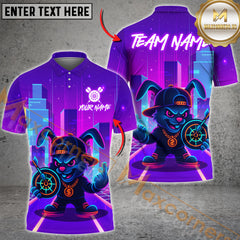 Maxcorners Urban Darts Bunny Multicolor Customized Name, Team Name 3D Shirts