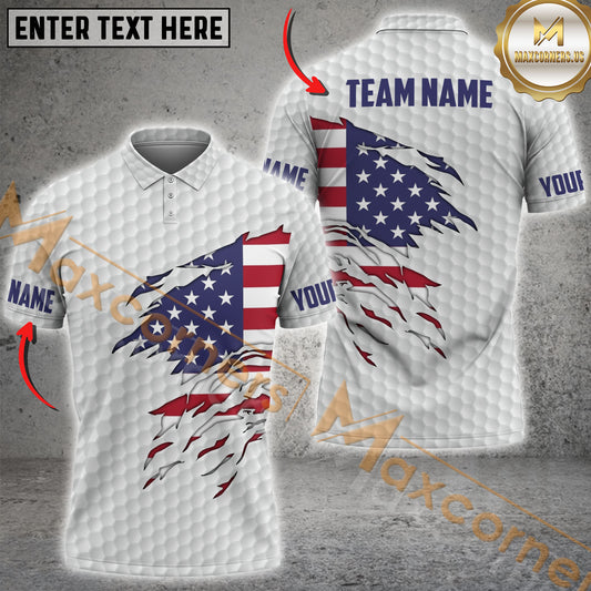 Maxcorners Golf Flag Personalized Name, Team Name 3D Shirt