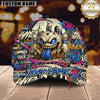 Maxcorners Bowling Mad Bowl Graffiti Style Multicolor Personalized Name 3D Cap