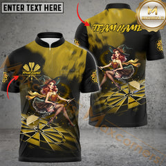 Maxcorners Fantasy Witch Darts Jersey Multicolor Option Customized Name, Team Name 3D Polo Shirt