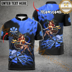 Maxcorners Fantasy Witch Darts Jersey Multicolor Option Customized Name, Team Name 3D Polo Shirt