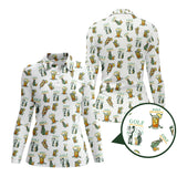 Maxcorners Funny Pattern Cocktail Golf Polos, Men Golf Shirt, Golf Gift For Golfers