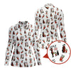 Maxcorners Golf And Bloody Mary Pattern Polos, Funny Women’s Golf Shirt, Cocktail Golf Shirts For Ladies
