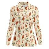 Maxcorners Jesus And Golf Is My Therapy Shirt, Pattern Golf Shirt, Jesus Golf Polos For Men