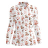 Maxcorners Flamingo Golf Shirt For Golfers, Funny Womens Golf Polos, Pattern Ladies Golf Shirt