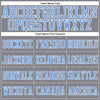 Maxcorners Custom Light Gray Light Blue-White Mesh Authentic Football Jersey LM2605