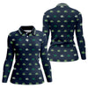 Maxcorners Navy Crocodile Pattern Sleeveless Golf Shirt, Women's Golf Shirt, Golf Polo For Women, Ladies Golf Shirt LM1507