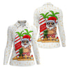 Maxcorners Women's Vacation Mode Santa Golf Shirt, Christmas Golf Shirt, Women’s Golf Apparel LM1507