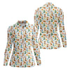 Maxcorners Western Cowboy Boots Floral Pattern Golf Shirt, Women’s Golf Apparel, Golf Shirts For Women LM1507