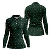 Maxcorners Dark Stout Beer St Patrick's Day Green Shamrock Golf Shirt, Ladies Golf Tops, Golf Shirt For Women