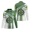 Maxcorners St Patrick's Day Celtic Knotwork Pattern Shamrock Golf Shirt, Women's Golf Tops, Ladies Golf Polos
