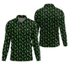 Maxcorners Neon Green Cocktails Three Leaf Clover St Patrick's Day Golf Shirt, Golf Gift For Men, Golf Shirts For Men